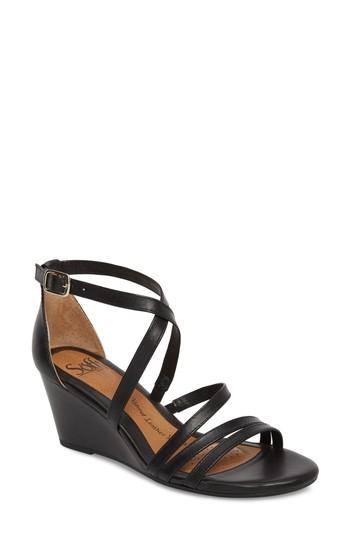 Women's Sofft Mecina Wedge Sandal M - Black