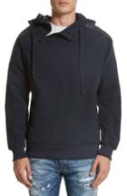 Men's Pierre Balmain Asymmetrical Zip Hoodie - Blue