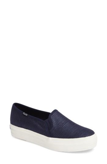 Women's Keds Triple Decker Slip-on Platform Sneaker M - Blue