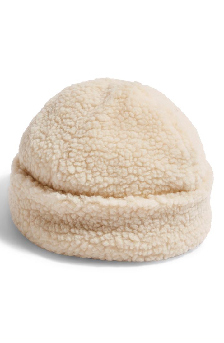 Women's Topshop Borg Beanie - Ivory