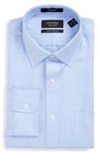 Men's Nordstrom Men's Shop Traditional Fit Textured Dress Shirt 32/33 - Blue