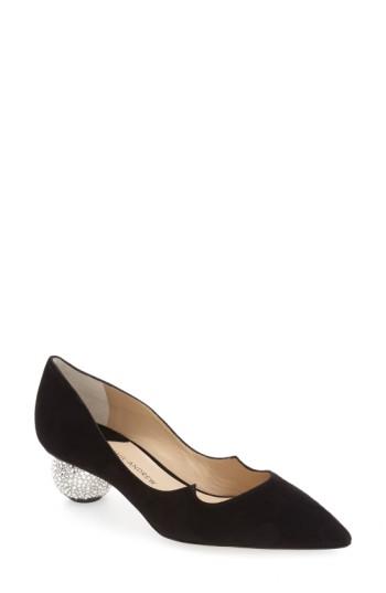 Women's Paul Andrew 'ankara' Swarovski Crystal Orb Heel Pump .5us / 35.5eu - Black