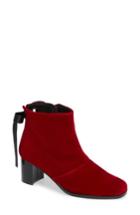 Women's Patricia Green Veronica Velvet Ribbon Bootie M - Red