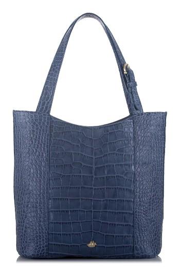 Brahmin Savannah - Brayden Embossed Leather Tote - Blue