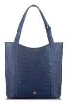 Brahmin Savannah - Brayden Embossed Leather Tote - Blue