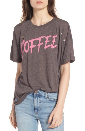 Women's Wildfox Coffee Destroyed Tee
