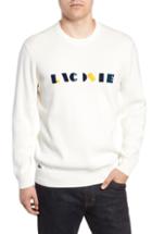 Men's Lacoste Letter Embroidered Sweater (xl) - White