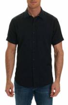 Men's Robert Graham Tonal Paisley Classic Fit Sport Shirt, Size - Black