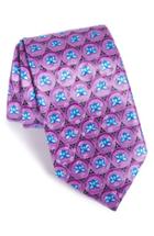 Men's Ermenegildo Zegna Floral Silk Tie, Size - Purple