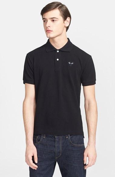 Men's Comme Des Garcons Play Cotton Pique Polo