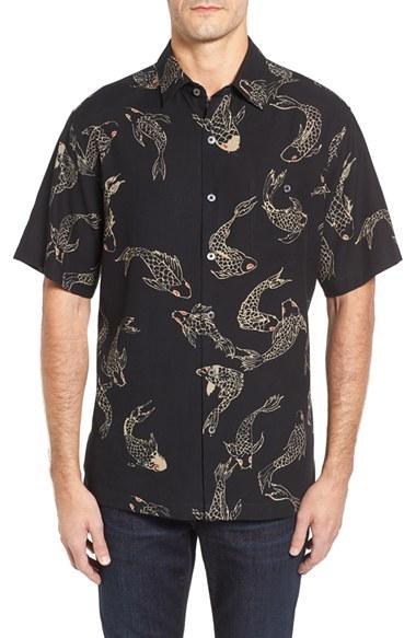 Men's Tori Richard Koi Pond Classic Fit Short Sleeve Sport Shirt