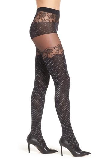 Women's Oroblu Eleonor Tights - Black