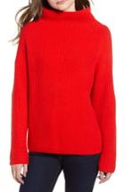 Women's Trouve Rib Funnel Neck Sweater, Size - Red