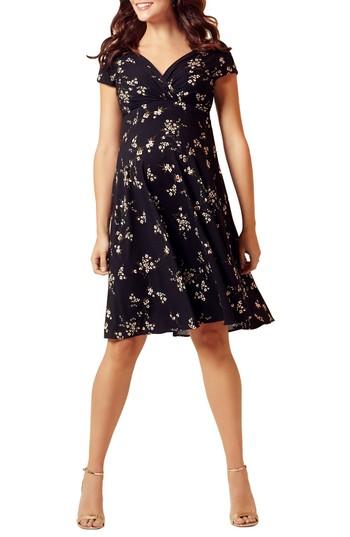Women's Tiffany Rose Alessandra Floral Maternity/nursing Dress - Black