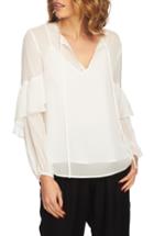 Women's 1.state Sheer Tie Neck Blouse, Size - Black