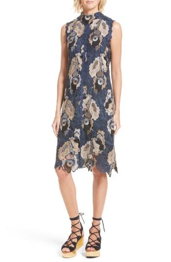 Women's See By Chloe Floral Lace Dress Us / 34 Fr - Blue