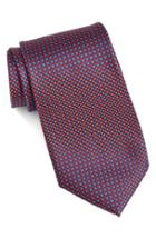 Men's Nordstrom Men's Shop 'small Neat' Geometric Silk Tie, Size - Red