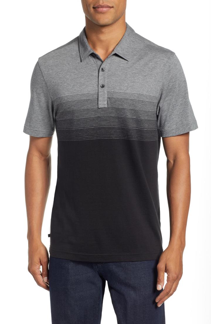 Men's Travis Mathew Smoothie Machine Short Sleeve Fit Polo Shirt, Size Large - Black