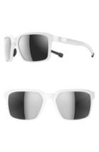 Women's Adidas Evolver 3df 60mm Mirrored Sunglasses - White/ Chrome