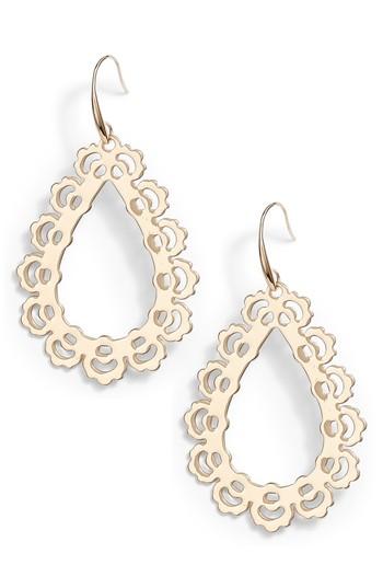 Women's Halogen Filigree Open Teardrop Earrings