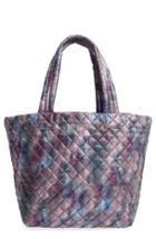 Mz Wallace 'medium Metro' Quilted Oxford Nylon Tote - Purple