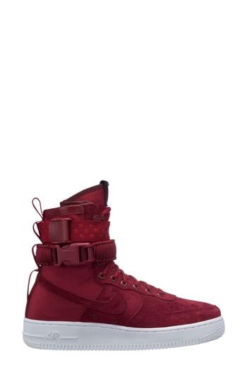 Women's Nike Sf Air Force 1 High Top Sneaker M - Red