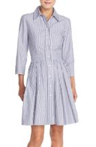 Women's Eliza J Stripe Cotton Shirtdress
