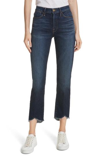 Women's Frame Le High Straight Sweetheart Hem Jeans - Blue