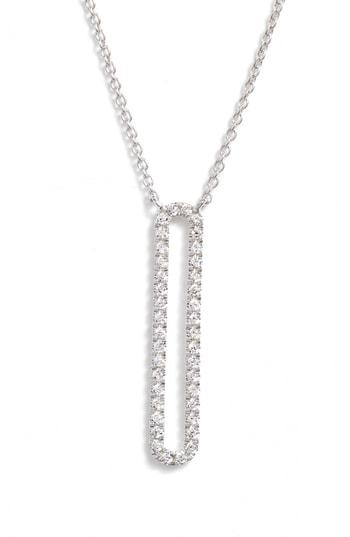Women's Bony Levy Rounded Rectangle Vertical Diamond Pendant (nordstrom Exclusive)