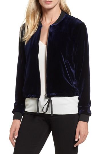 Women's Nvlt Velvet Bomber Jacket