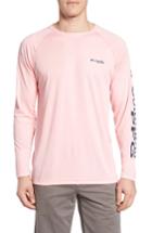 Men's Columbia Pfg Terminal Tackle Performance Long Sleeve T-shirt - Pink