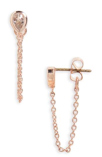 Women's Topshop Teardrop Sparkle Chain Earring
