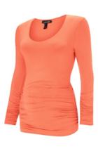 Women's Isabella Oliver Scoop Neck Maternity Tee - Coral