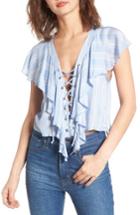 Women's Show Me Your Mumu Lace-up Blouse