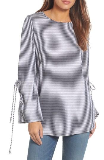 Women's Halogen Terry Tie Sleeve Tunic - Blue