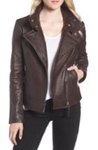 Women's Mackage Signature Leather Jacket, Size - Purple