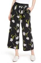 Petite Women's Halogen Wide Leg Crop Pants P - Black