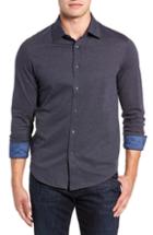 Men's Bugatchi Fit Sport Shirt, Size Small - Blue