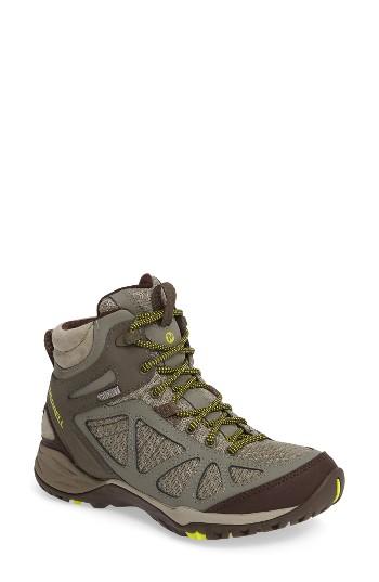 Women's Merrell Siren Sport Q2 Waterproof Mid Top Sneaker M - Green