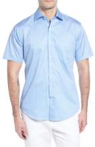 Men's Peter Millar Crown Ease Connecting The Dots Sport Shirt - Blue