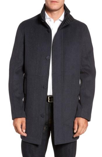 Men's Marc New York Double Face Wool Blend Car Coat - Grey