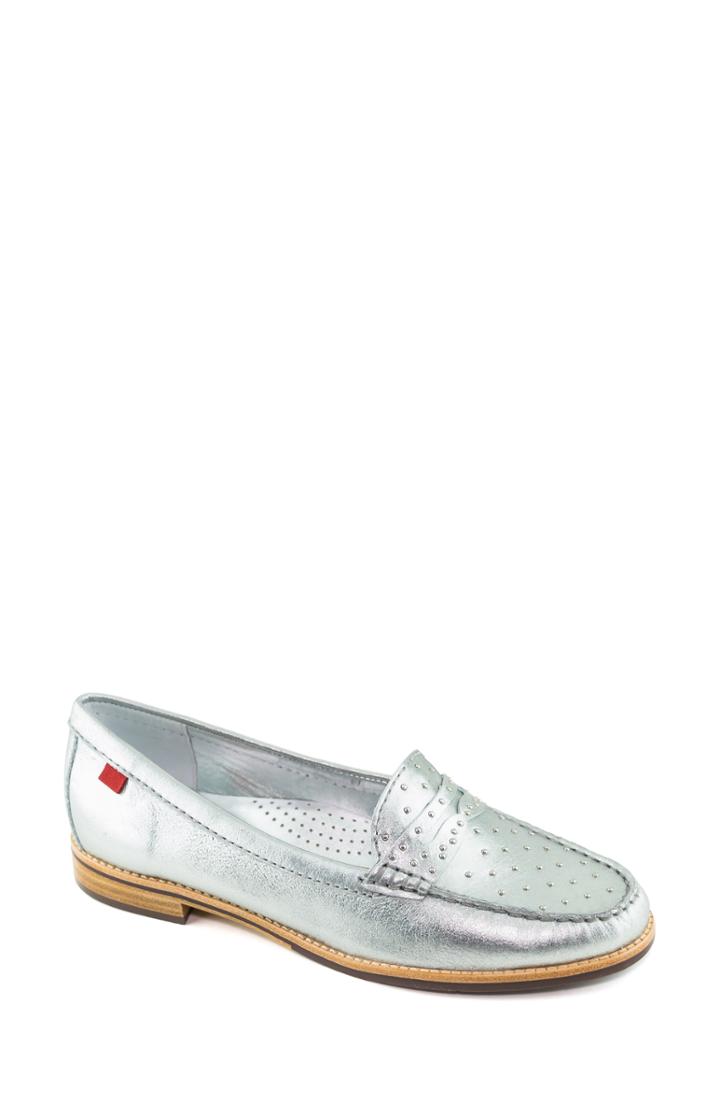 Women's Marc Joseph New York East Village Iii Studded Loafer M - Metallic