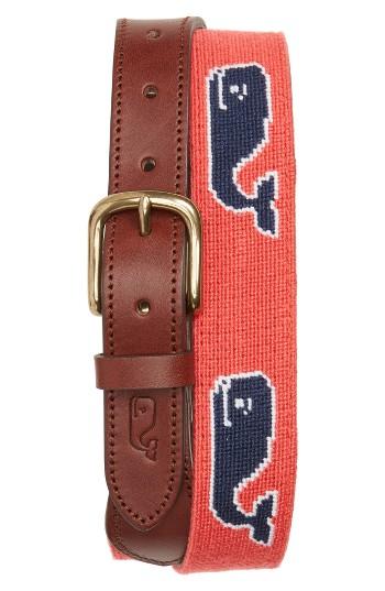 Men's Vineyard Vines Whale Needlepoint Belt