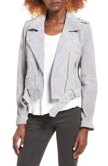Women's Blanknyc Morning Suede Moto Jacket - Grey