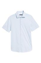 Men's Stone Trim Fit Geo Print Sport Shirt, Size - White