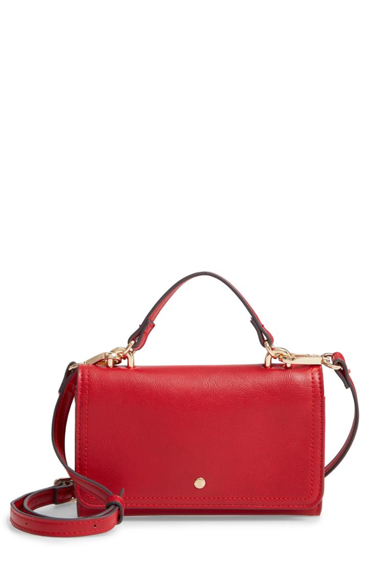 Sole Society Faux Leather Phone Wallet - Red