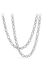 Women's David Yurman 'chain' Long Cushion Link Necklace With Blue Sapphires
