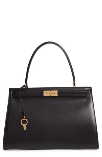 Tory Burch Lee Radziwill Small Leather Satchel - Black