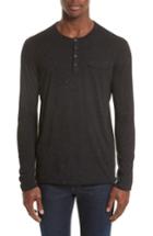 Men's Atm Anthony Thomas Melillo Long Sleeve Pocket Henley T-shirt - Black