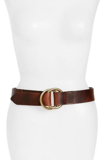 Women's Frye Harness Leather Belt - Cognac